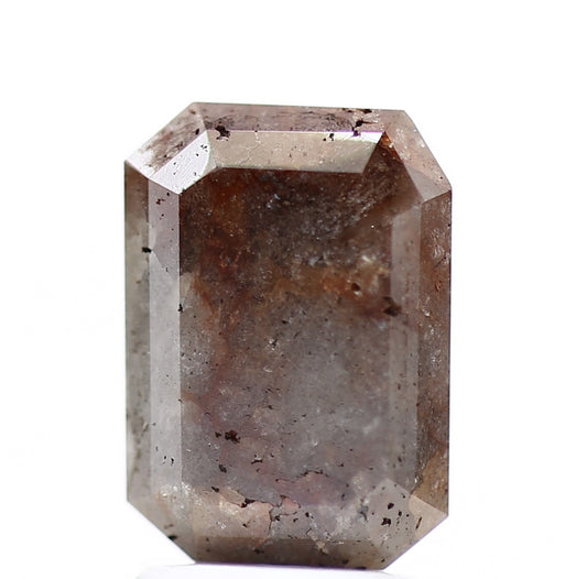 2.77 Carat Emerald Red Gray Rustic Natural Loose Diamond 9.36 MM