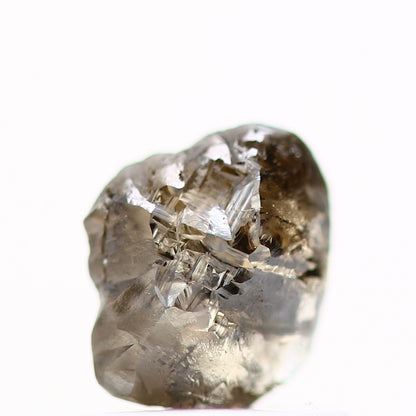 0.88 Natural Fancy Champagne Brown Crystal Uncut Rough Diamond 5.80 MM - Blackdiamond