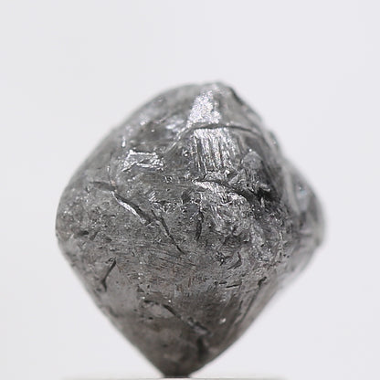 2.22 Carat Fancy Gray Octahedron Natural Raw Rough Diamond 7.40 MM - Blackdiamond