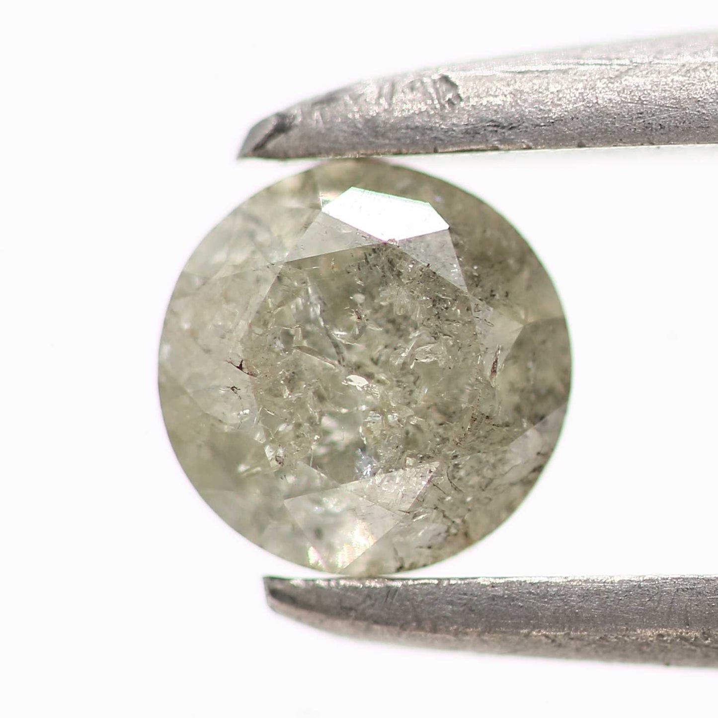 0.29 Carat Fancy Gray Diamond Round Cut Salt and Pepper Diamond 3.9 MM - Blackdiamond