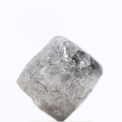 2.21 Carat Fancy Gray Uncut Octahedron Rough Natural Diamond 7.50 MM - Blackdiamond