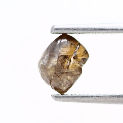 0.81 Carat Raw Diamond Natural Yellow Brown Rough Diamond 5.50 MM - Blackdiamond