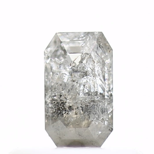 0.28 Carat 5 MM Natural Icy Gray Emerald Salt and Pepper Diamond