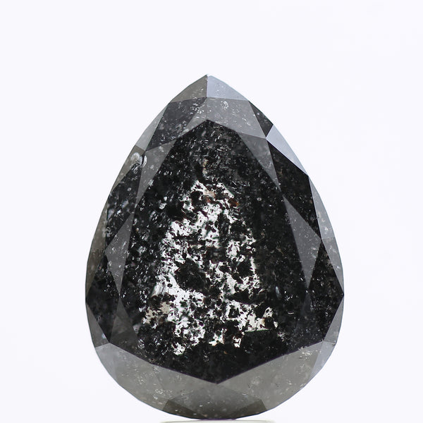 10 Carat Salt and Pepper Diamond Pear Cut Galaxy Natural
