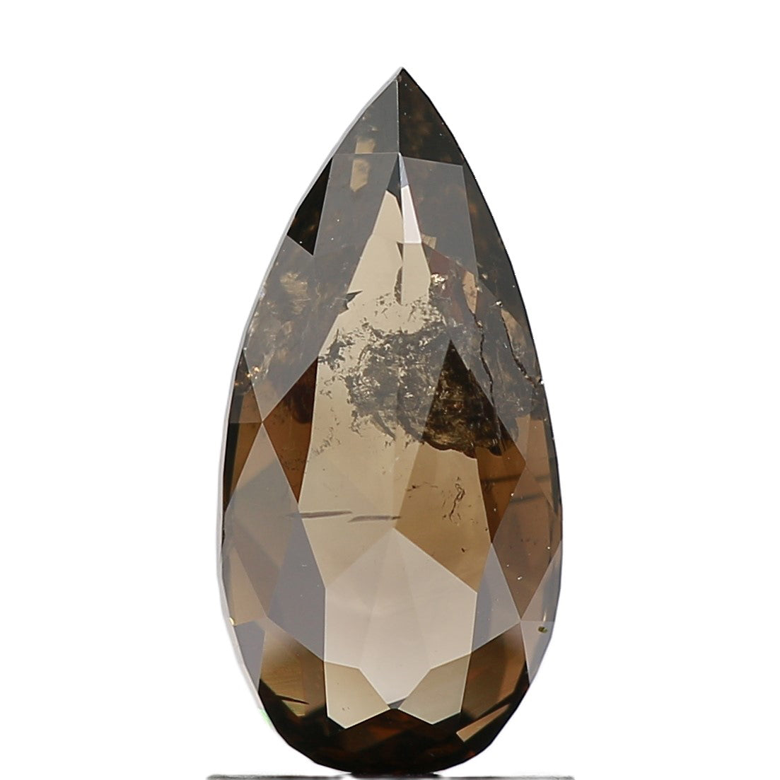 1.37 Carat Pear Cut Fancy Cognac Brown Rose Natural Diamond SDM1184