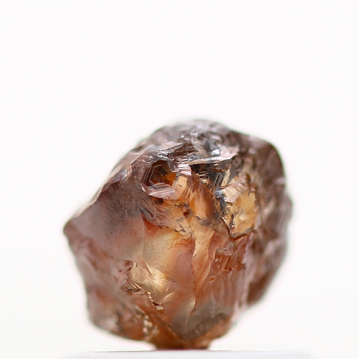 0.95 Carat Natural Fancy Cognac Brown Crystal Rough Diamond 5.80 MM - Blackdiamond