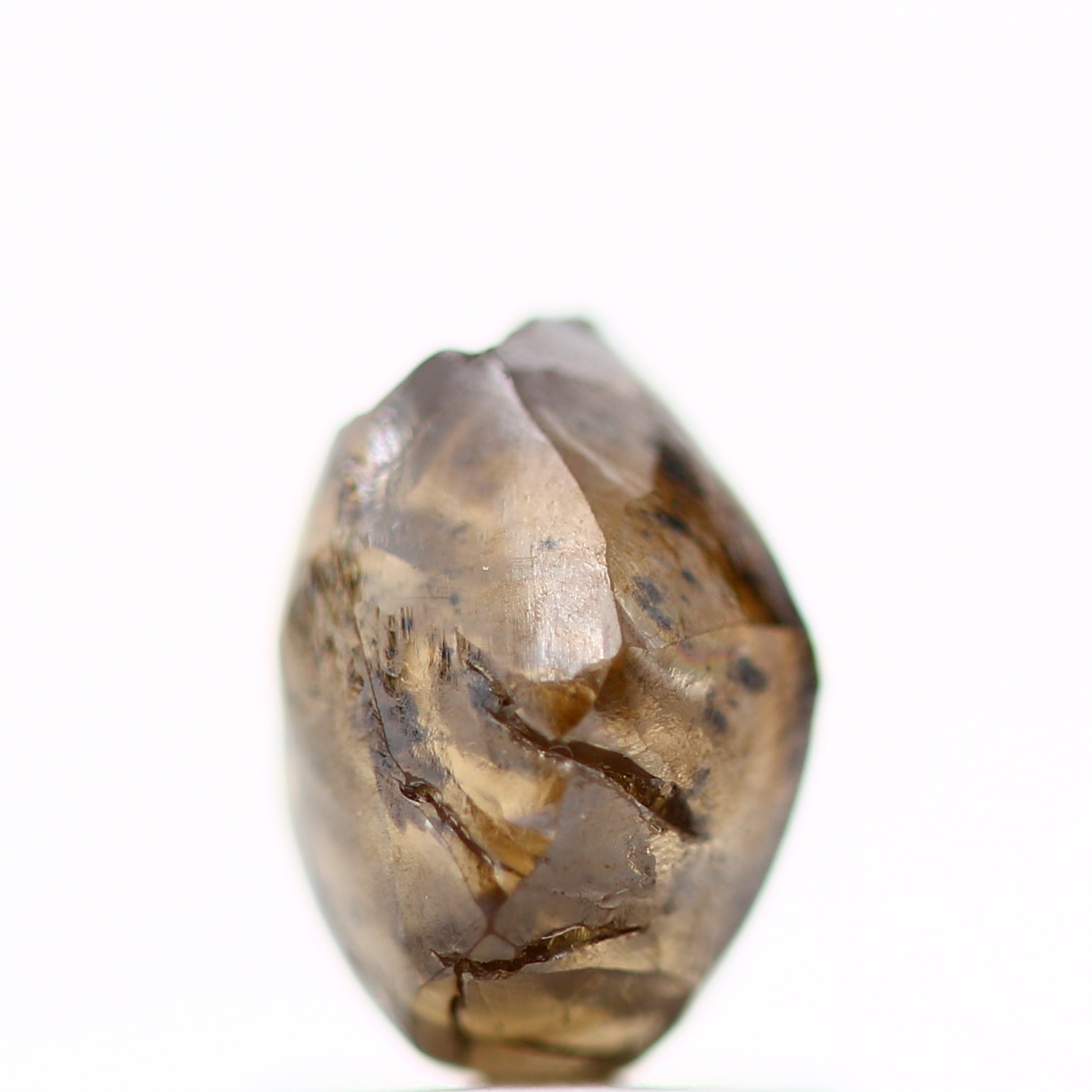 1.77 Carat Natural Fancy Brown Raw Rough Diamond 7.30 MM - Blackdiamond