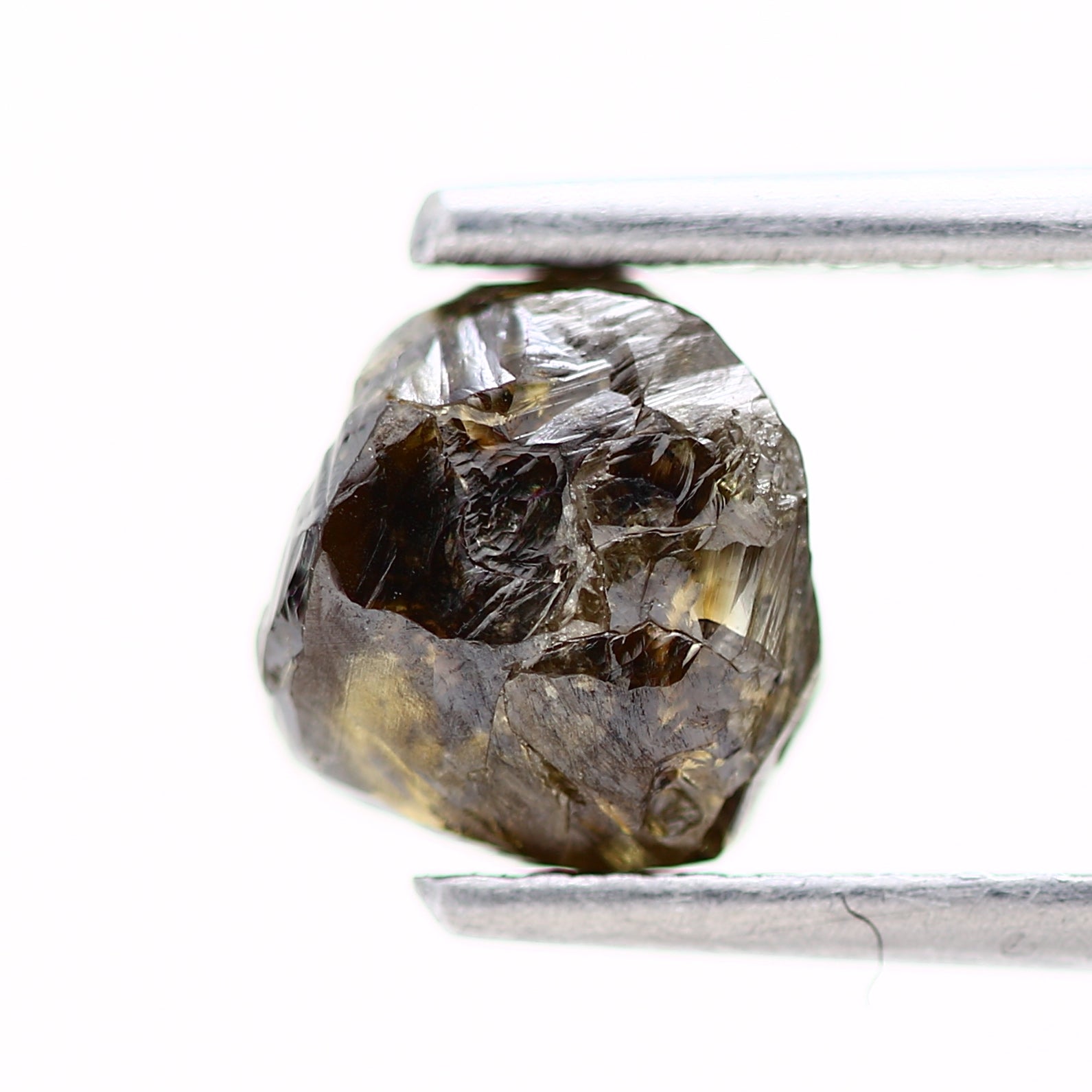 1.58 Carat Natural Fancy Champagne Brown Crystal Rough Diamond 6.50 MM - Blackdiamond