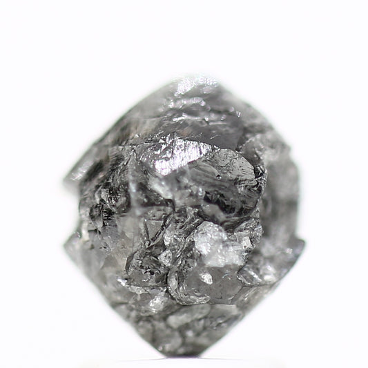 2.56 Carat Rough Diamonds Octahedron Raw Black Diamonds 8.1 MM - Blackdiamond