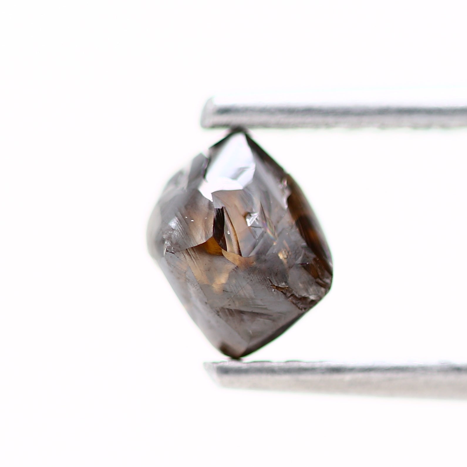 0.83 Carat Natural Cognac Brown Crystal Raw Rough Diamond 5.25 MM - Blackdiamond