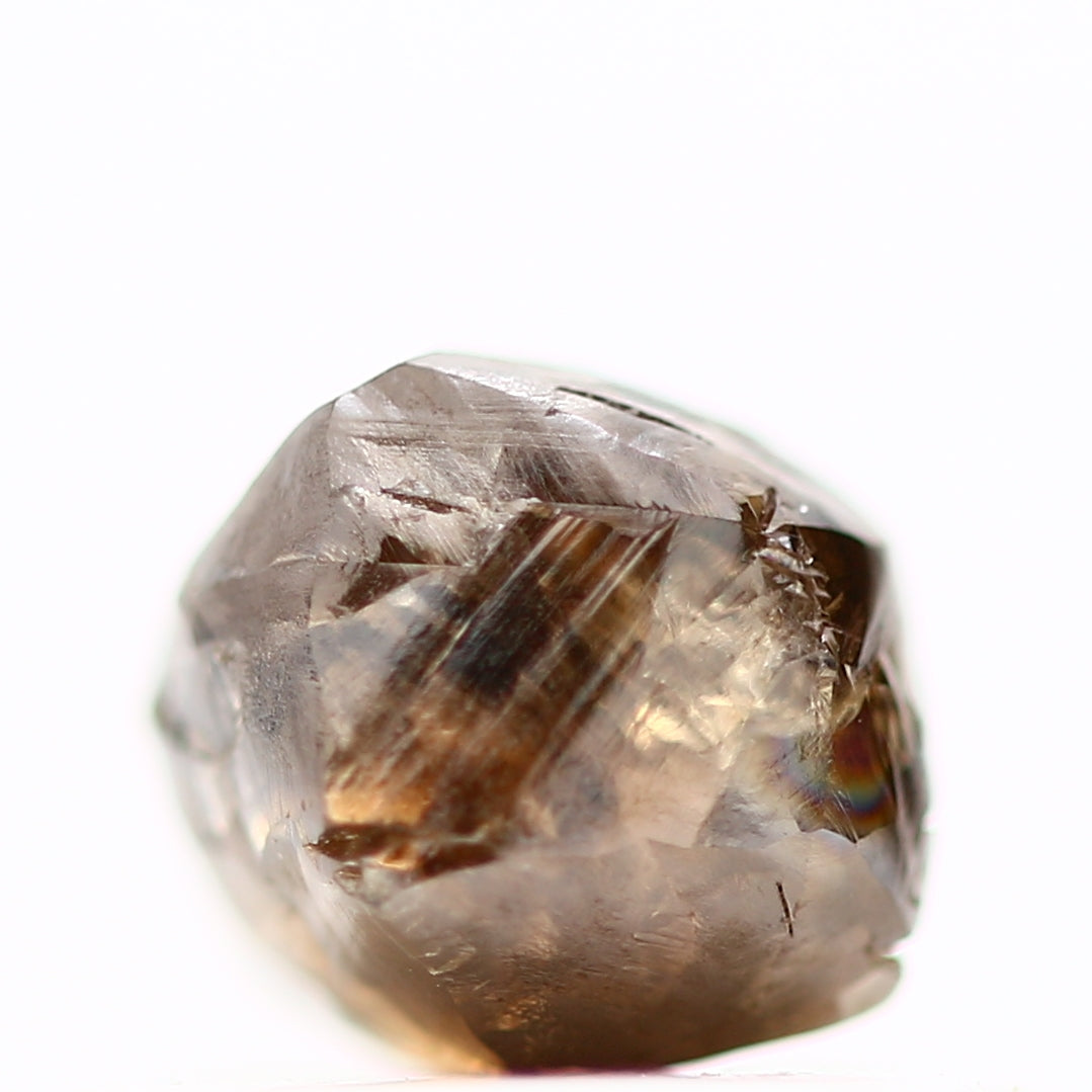 0.67 Carat Natural Cognac Brown Crystal Raw Rough Diamond 4.75 MM - Blackdiamond