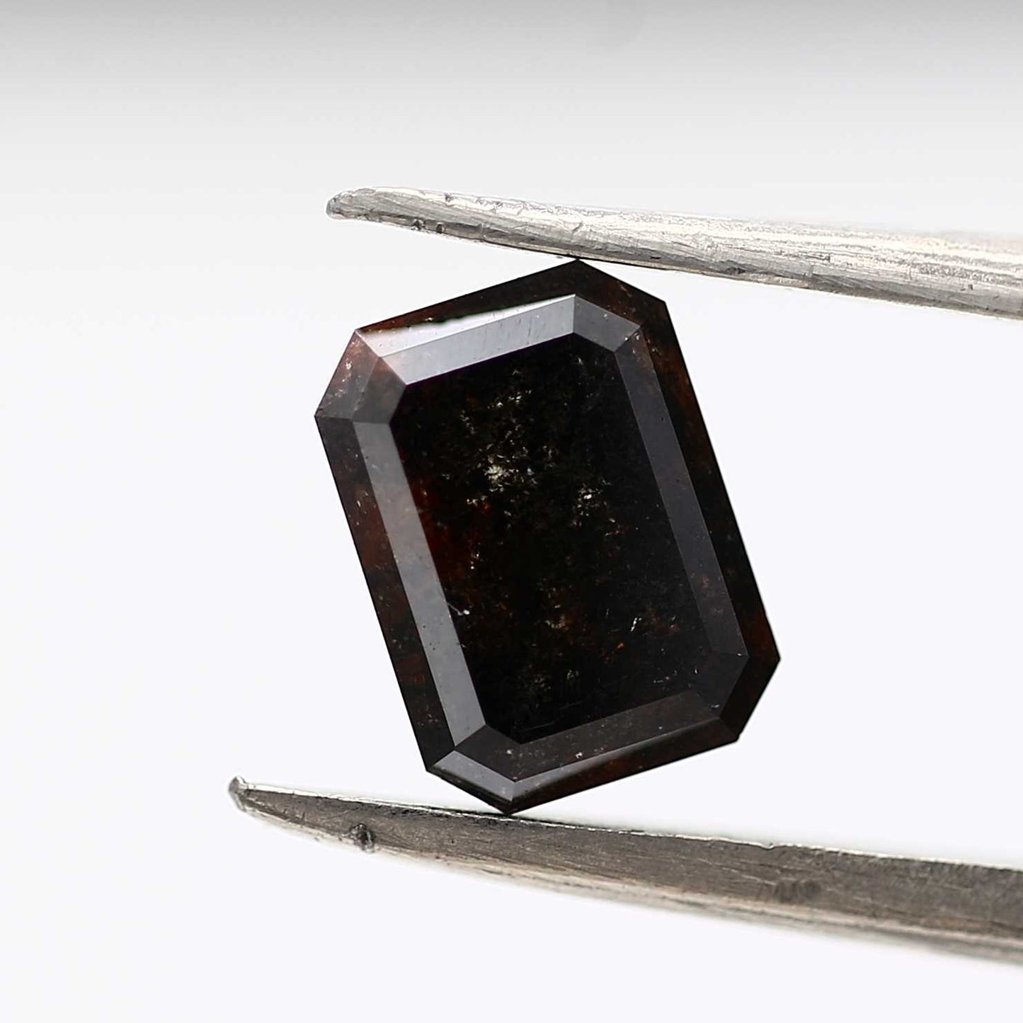 1.83 Carat 7.90 MM Fancy Black Emerald Cut Salt and Pepper Diamond - Blackdiamond