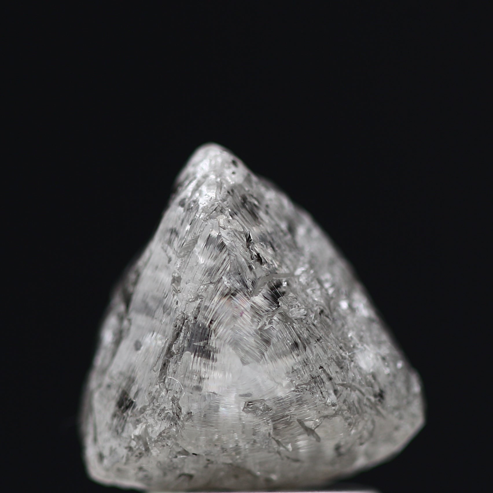 2.11 Carat Triangle Gray Macle Natural Raw Rough Diamond 8.20 MM - Blackdiamond