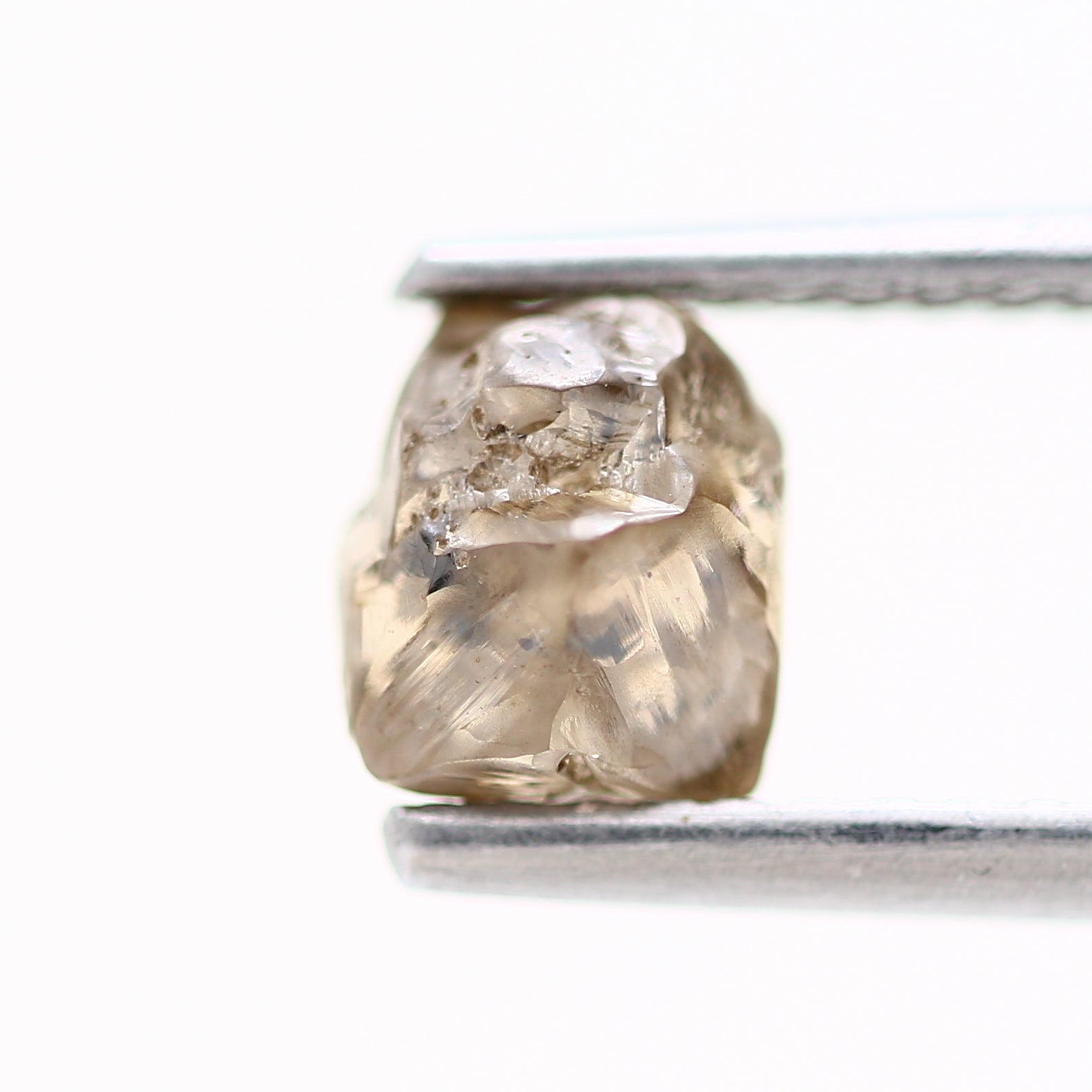 1.22 Carat Fancy Champagne Brown Crystal Raw Rough Diamond 5.30 MM - Blackdiamond