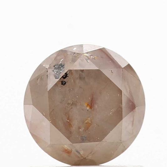 1.13 Carat Peach Orange Diamond Round Natural Loose Diamond 5.8 MM - Blackdiamond