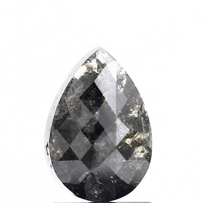 1.02 Carat Natural Pear Checker Cut Salt and Pepper Diamond SDM333