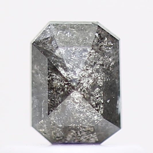 0.41 Carat 4.80 MM Natural Gray Emerald Salt and Pepper Loose Diamond
