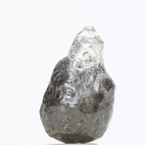 5.49 Carat Natural Rough Uncut Gray Translucent Raw Diamond 12 MM