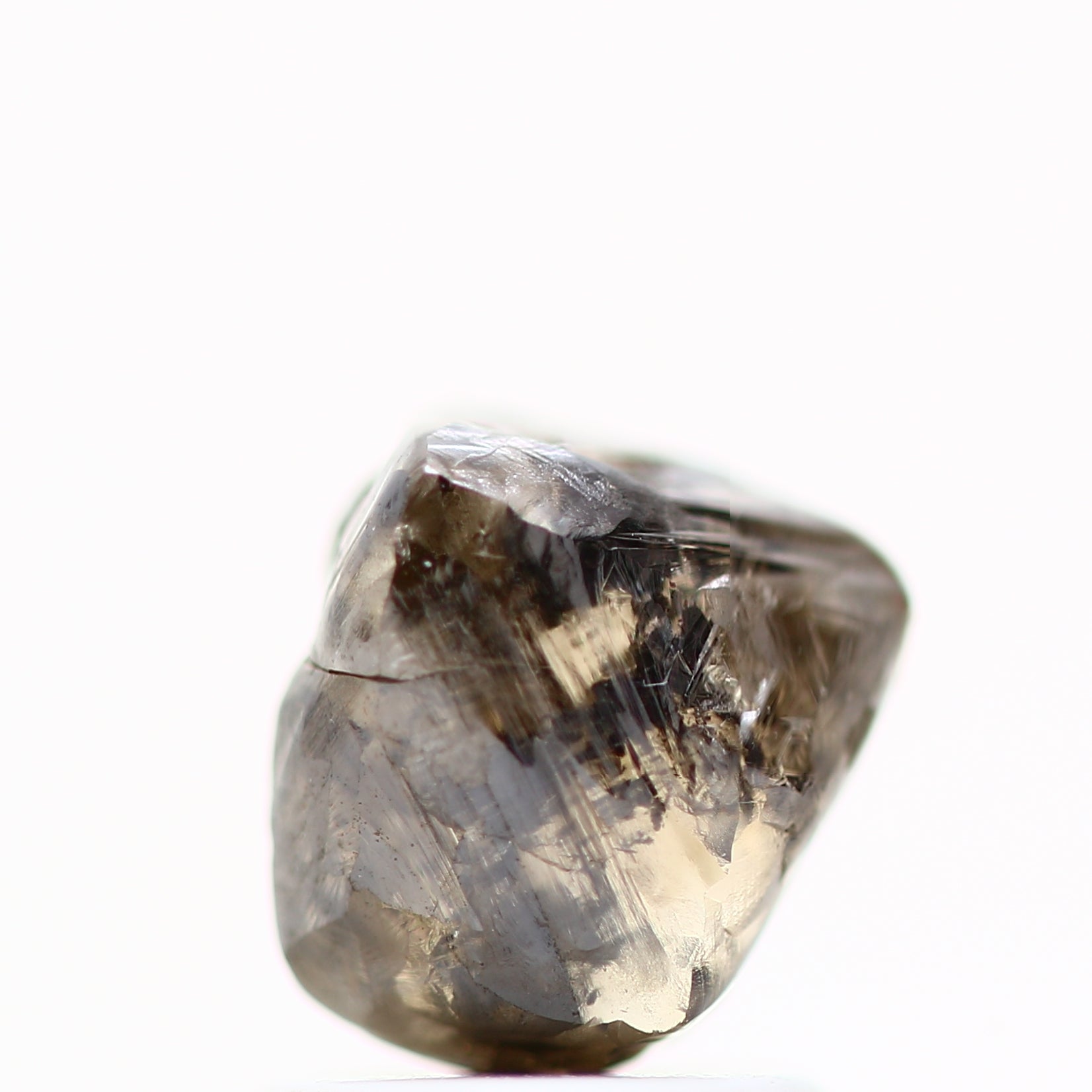 1.86 Carat Raw Uncut Diamond Champagne Brown Rough Diamond 7.40 MM - Blackdiamond