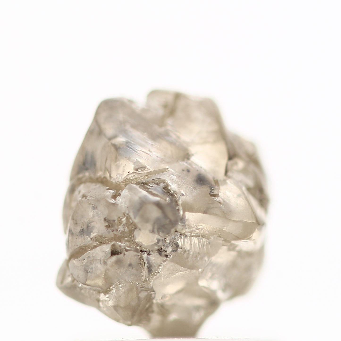 1.50 Carat Fancy Brown Crystal Uncut Raw Rough Natural Diamond 6.40 MM - Blackdiamond