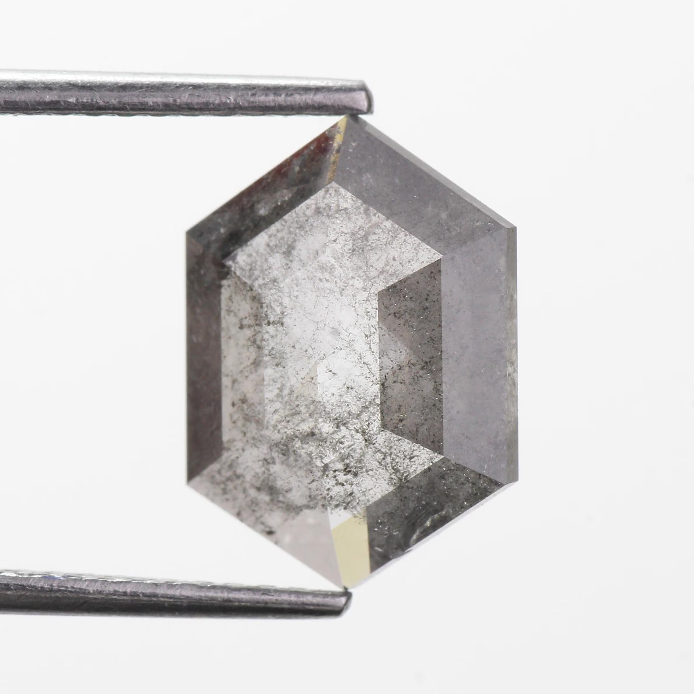 2.30 Ct Natural Hexagon Salt and Pepper Diamond 11.70 MM