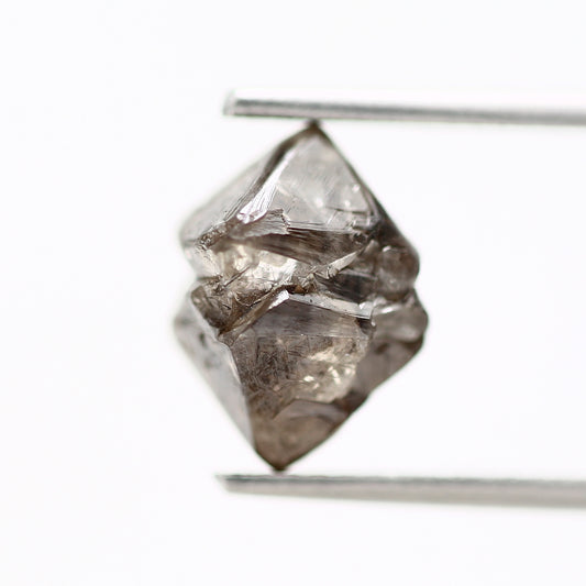 3.56 Carat Natural Fancy Cognac Brown Octahedron Rough Diamond 8.15 MM - Blackdiamond