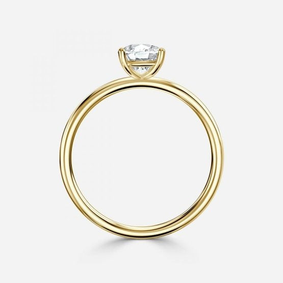 Bdaya Cushion Solitaire Engagement Ring 14K / 18K Solid Gold