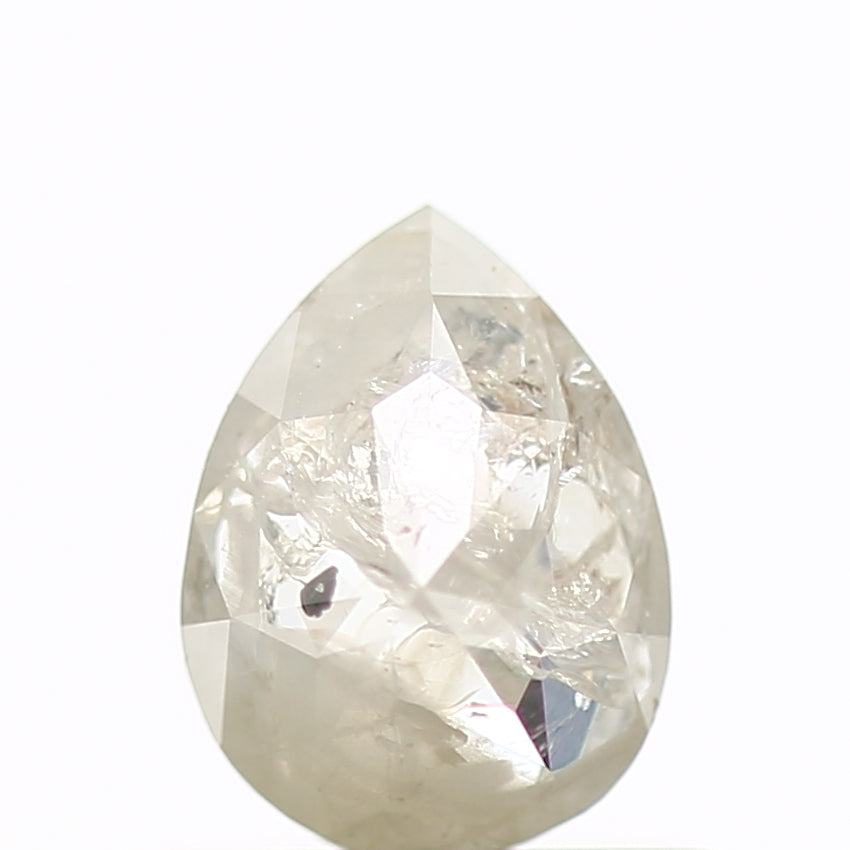 0.57 Carat Natural Pear Rose Cut Salt and Pepper Diamond SDM389