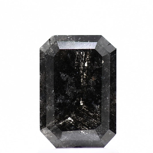 1.11 Carat 8.20 MM Natural Black Emerald Salt and Pepper Diamond