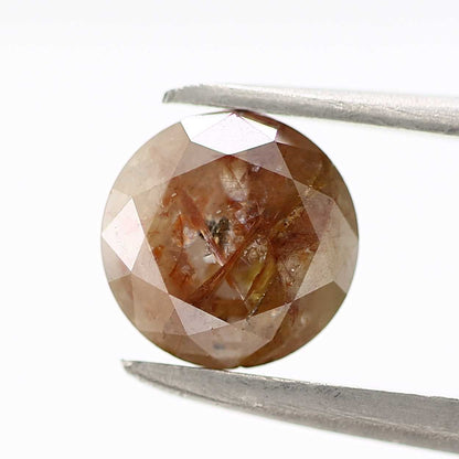 0.98 Carat Orange Rustic Diamond Round Shape Natural Diamond 6.20 MM - Blackdiamond