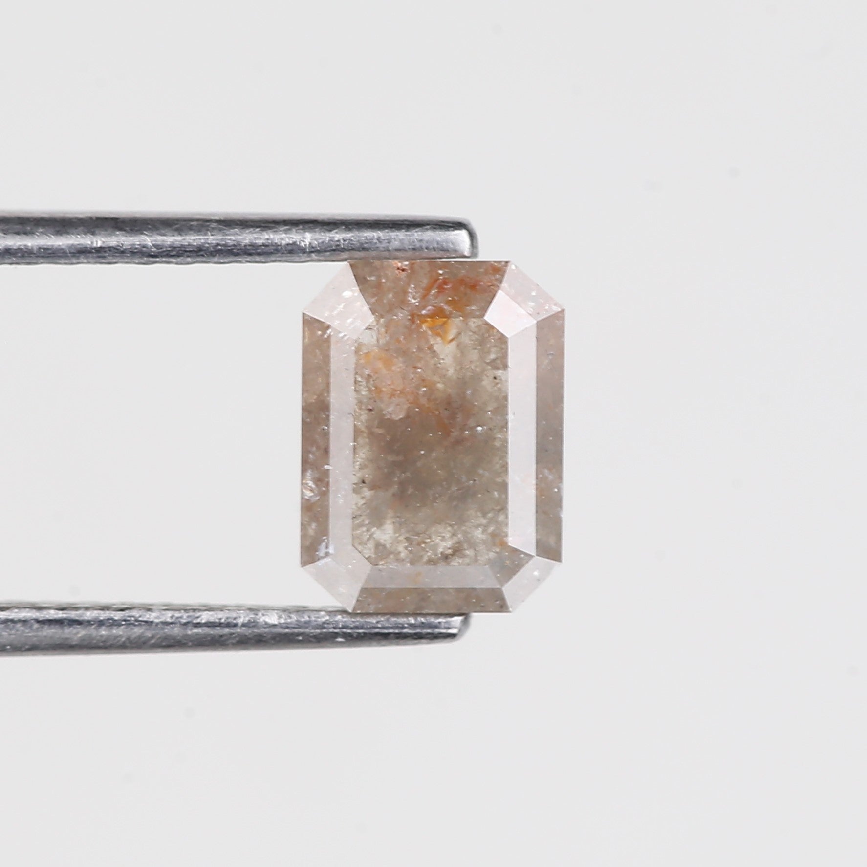 1 Carat Emerald Salt and Pepper Diamond 7.4 MM