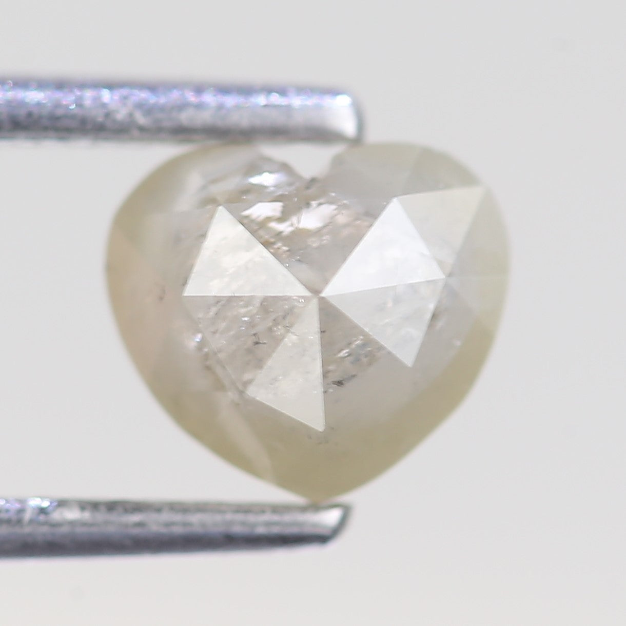 1 Carat Natural Heart Shaped Salt And Pepper Diamond 5 MM