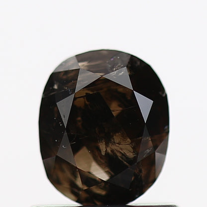 0.79 Carat Cushion Brilliant Rose Cut Brown Diamond 5.9 MM