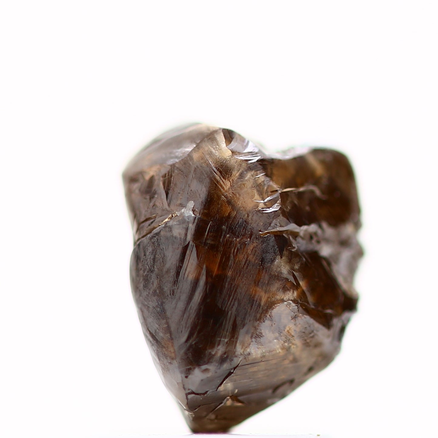 1.34 Carat Fancy Brown Uncut Raw Rough Natural Diamond 7.05 MM - Blackdiamond