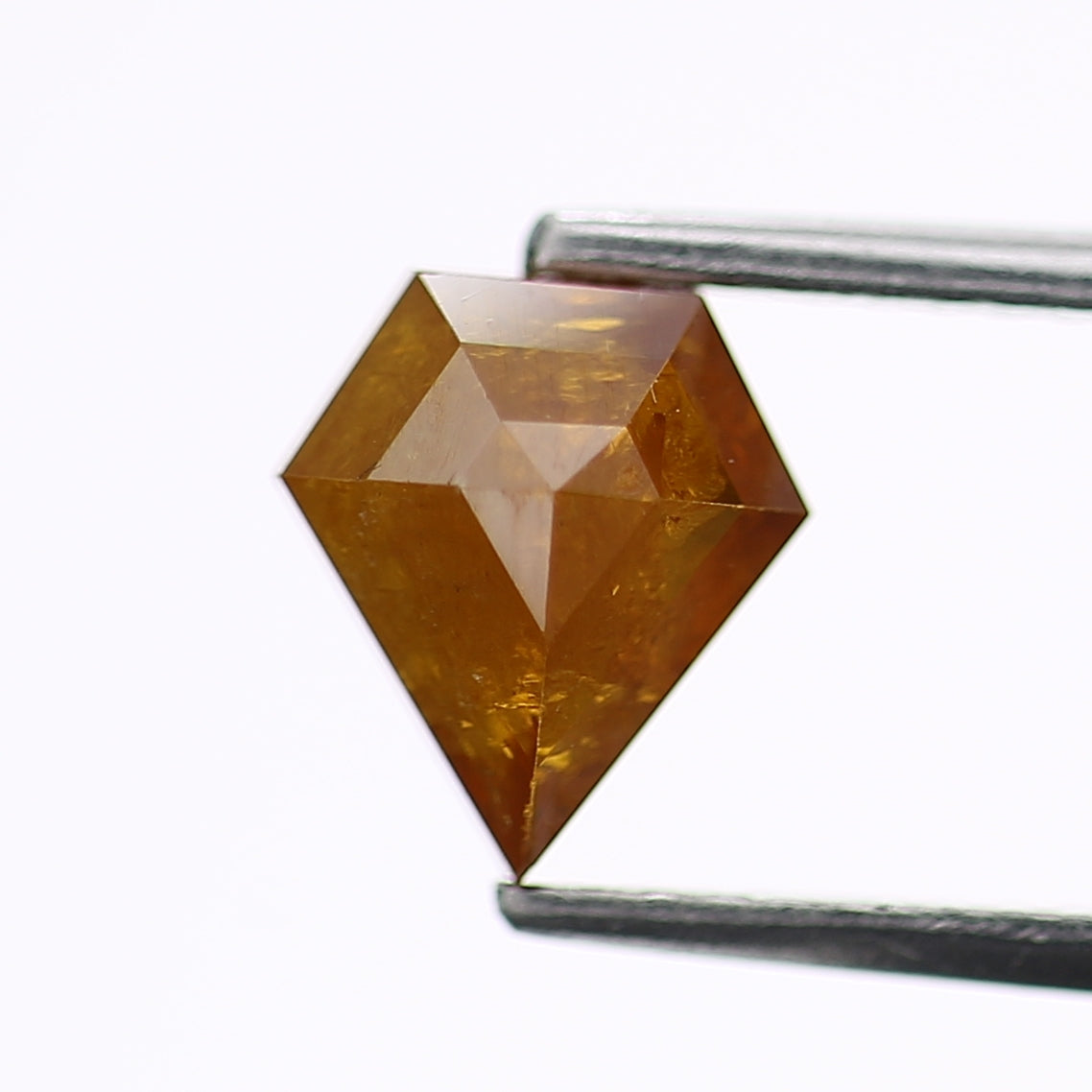 1.27 Carat Natural Orange Brown Kite Salt and Pepper Diamond 7.6 MM