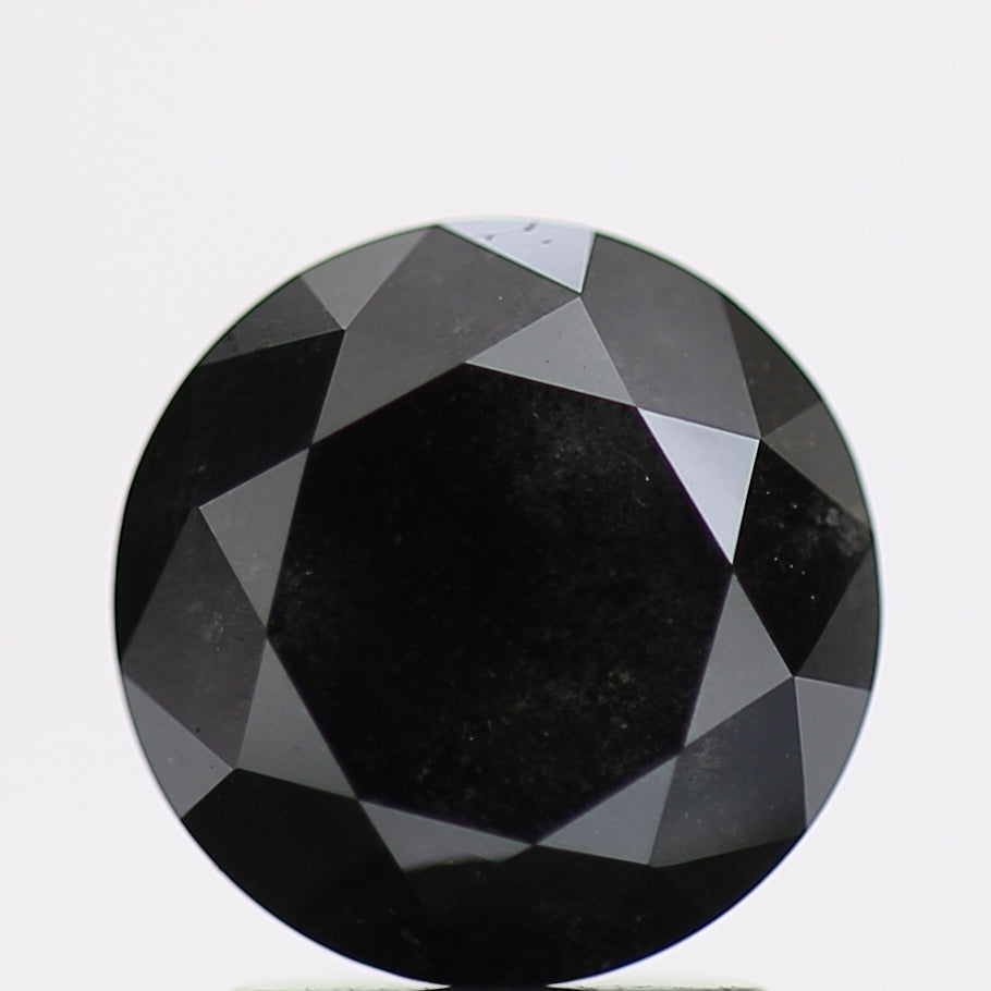 1.97 Carat Fancy Black Round Brilliant Diamond GIA Certified