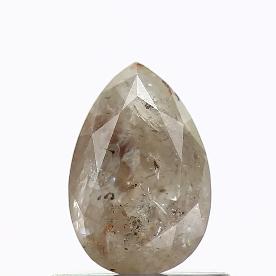 0.56 Carat Natural Pear Rustic Gray Brilliant Loose Diamond SDM383