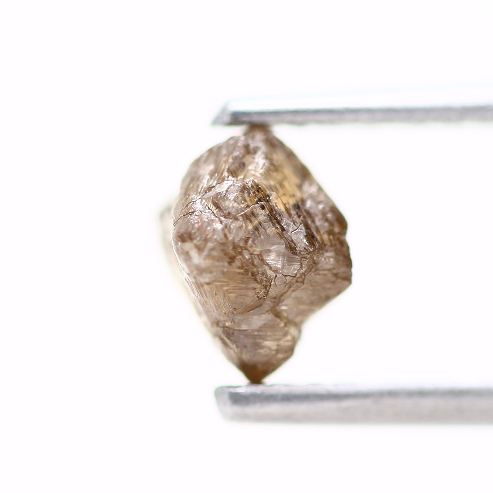 0.86 Carat Champagne Brown Crystal Uncut Rough Natural Diamond 4.90 MM - Blackdiamond