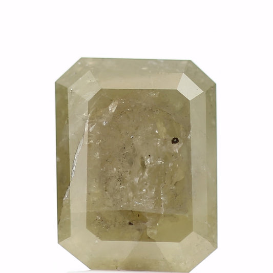 2.57 Carat 8.56 MM Natural Gray Rustic Emerald Loose Diamond