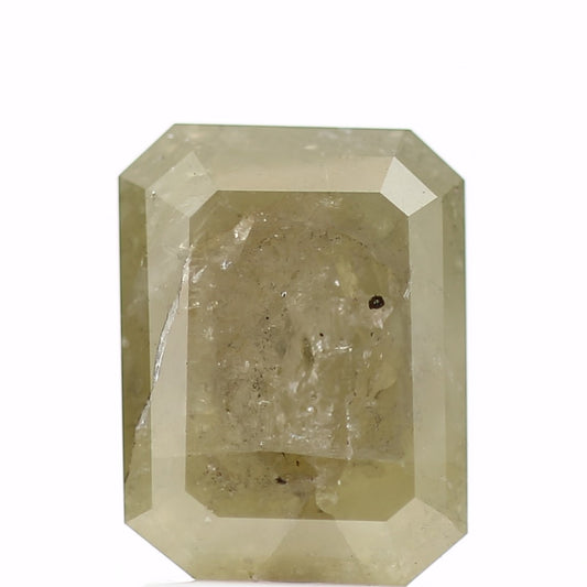 2.57 Carat 8.56 MM Natural Gray Rustic Emerald Loose Diamond - Blackdiamond