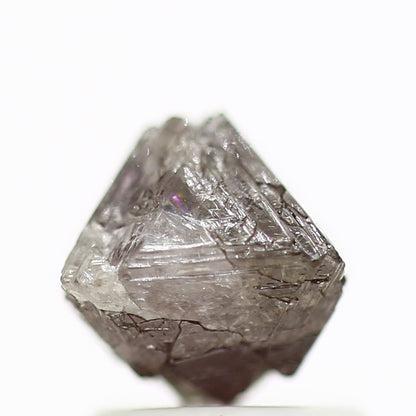 1.63 Carat Fancy Pink Purple Octahedron Rough Natural Diamond 7 MM - Blackdiamond