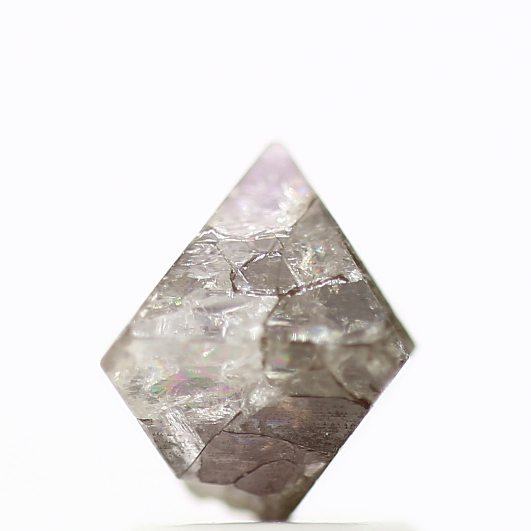 1.86 Carat Uncut Raw Diamond Octahedron Fancy Pink Purple Diamond - Blackdiamond