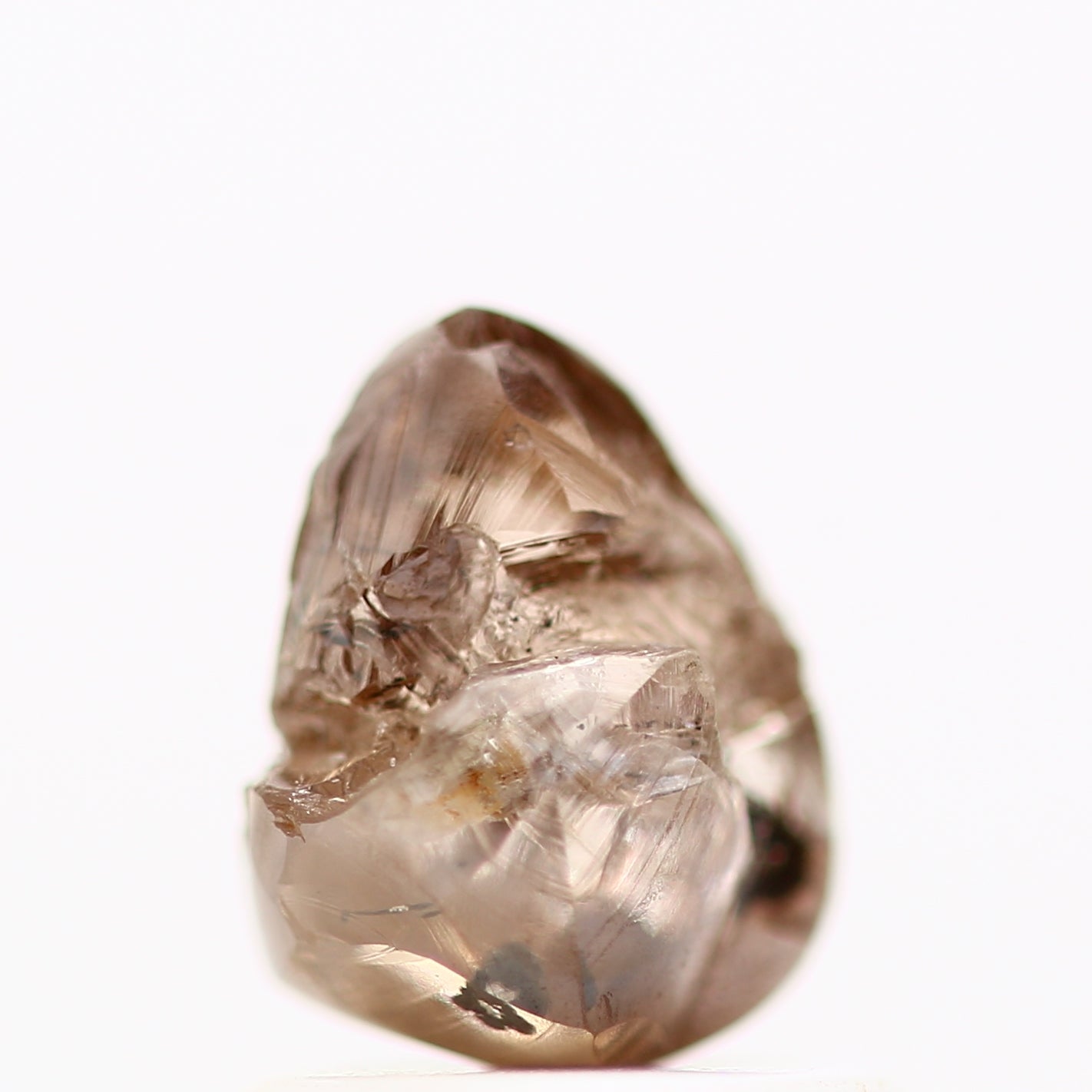 1.34 Carat Natural Fancy Cognac Brown Crystal Rough Diamond 6.80 MM - Blackdiamond