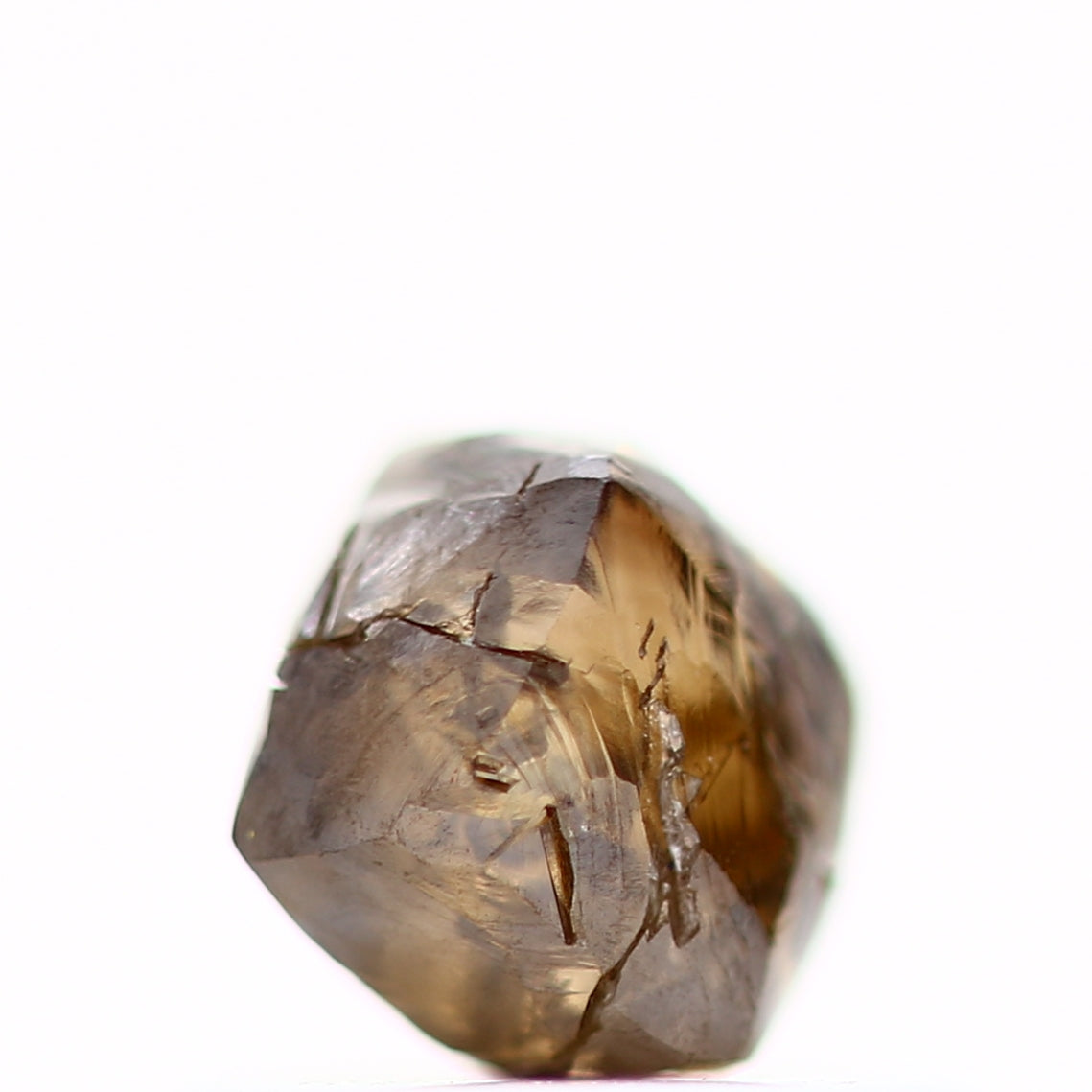 0.70 Carat Fancy Brown Crystal Uncut Raw Natural Diamonds 4.66 MM - Blackdiamond