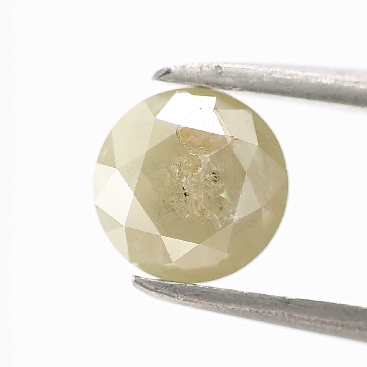 0.94 Carat Yellow Diamond Round Shape Natural Loose Diamond 6 MM - Blackdiamond