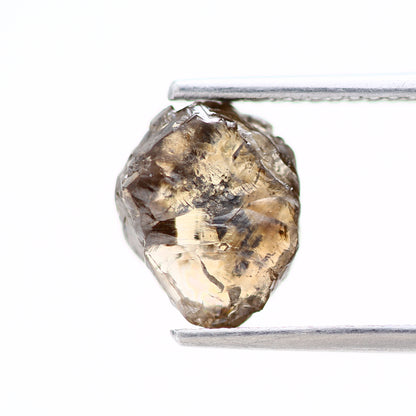 2.42 Carat Natural Champagne Brown Crystal Rough Diamond 9.50 MM - Blackdiamond