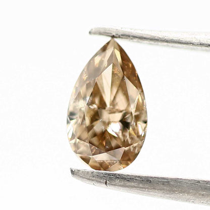 0.67 Carat Fancy Champagne Pear Diamond For Pear Ring