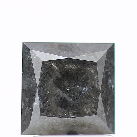 1.31 Carat Natural Fancy Gray Princess Salt and Pepper Diamond