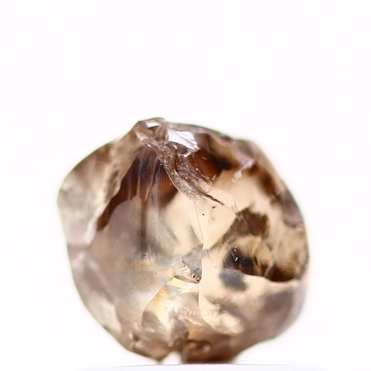 1.06 Carat Natural Cognac Brown Crystal Uncut Rough Diamond 5.85 MM - Blackdiamond