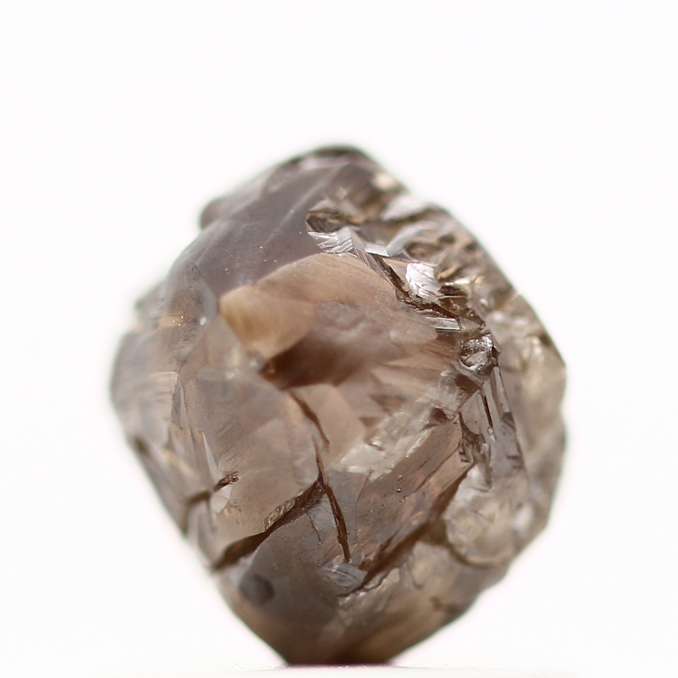 1.15 Carat Natural Fancy Brown Crystal Rough Diamond 5.80 MM - Blackdiamond